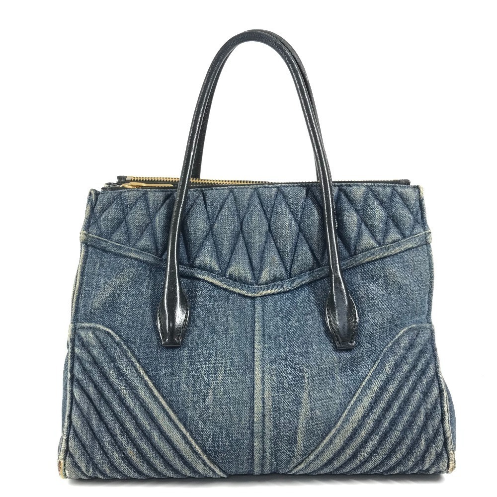 Miu Miu denim biker blue bag handbag tote - Picture 2 of 9